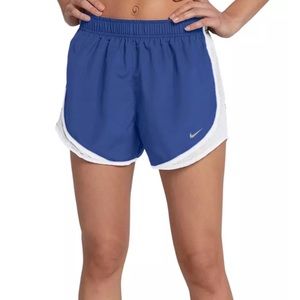 Nike Tempo Women's Brief-Lined Running Shorts
Blue with white trim, Sizes M & L